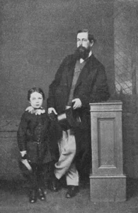 Arthur Conan Doyle / Biografía 3 Arthur Conan Doyle a los 6 años junto a su padre, Charles Altamont Doyle, en Edimburgo, 1865.