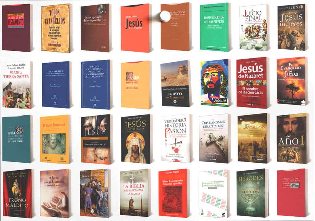Vista de los libros de Antonio Piñero