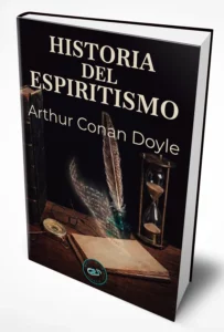 Historia del Espiritismo 3 Libro en edición de Libro de pie en edición de tapa blanda Historia del Espiritismo de Arthur Conan Doyle aislado sobre fondo blanco.