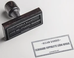 La cuestión del nombre civil de Allan Kardec 1 Sello Denisard Hippolyte Léon Rivail