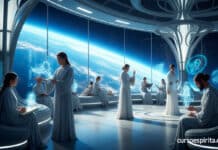 Ilustración representando el retorno del espíritu al cuerpo físico, en el contexto de la reencarnación según la doctrina espírita.